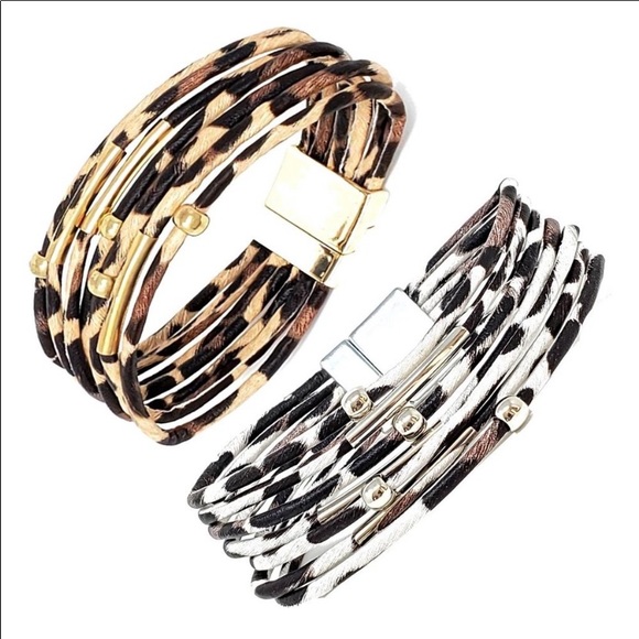 Leopard Print magnetic clasp bracelet - Picture 8 of 8